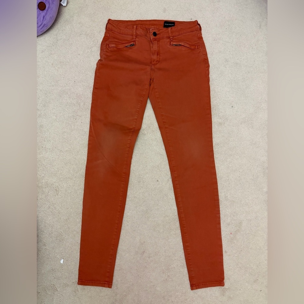 Club Monaco terra cotta high-rise skinny pants